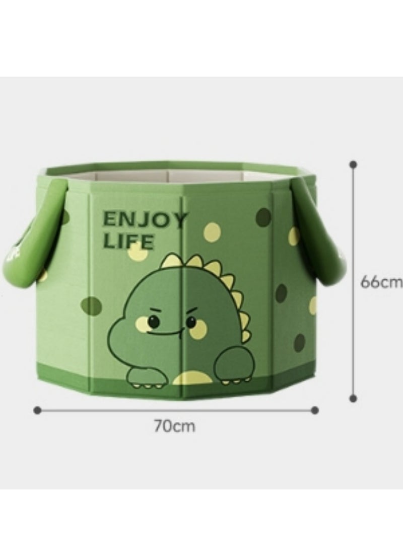 MIXDE Multifunctional Foldable Baby Bathtub,Round Toddler Bath Shower Tub with Drain Plug Portable Shower Basin for Baby Kids 0-5 Years Old - Image 5